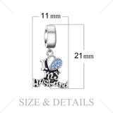 925 Sterling Silver Love Husband Dangles Charms Silver 925 Original For Bracelet Silver 925 original Jewelry Making