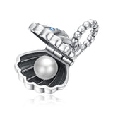 Shell Pearl 925 Sterling Silver Beads Charms Silver 925 Original