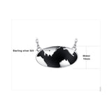 World Map 925 Sterling Silver Collar Necklace 18 Inches 45cm Cable Chain Necklaces For Women Fashion Fine Jewelry