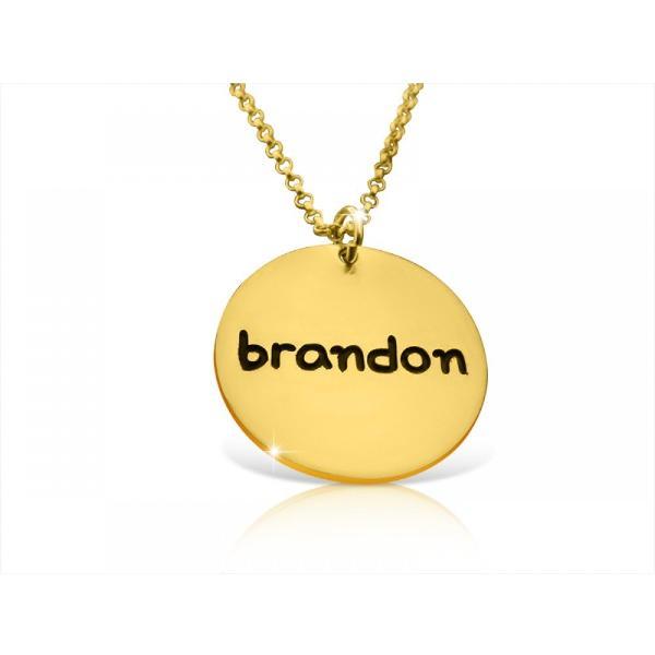 925 Sterling Silver Personalized Disc Name Necklace Adjustable 16”-20” - 925 Sterling Silver OEM And Customization