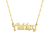 "Ashley"- Personalized Name Necklaces Adjustable Chain 16”+2”