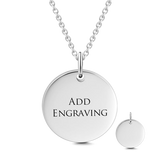 925 Sterling Silver Personalized Engravable Hang Tag Necklace Adjustable 16”-20”