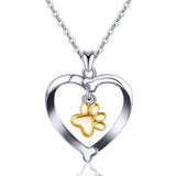  Silver Rhodium Plated Heart Pendant Necklace