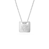 Personalized 925 Sterling Silver Engraved Necklace-Adjustable 16”-20”