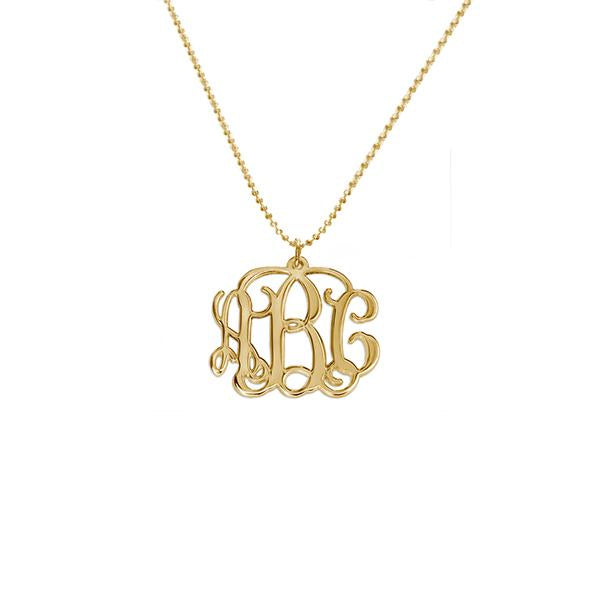 925 Sterling Silver Personalized Monogram Necklace Adjustable 16”-20” - 925 Sterling Silver OEM And Customization