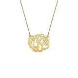 925 Sterling Silver Personalized Premium Monogram Necklace  Adjustable 16”-20” - 925 Sterling Silver OEM And Customization