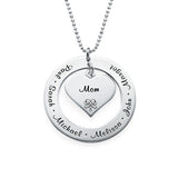 Best Gift for Mom- 925 Sterling Silver Personalized Mother&Child Name Necklaces Adjustable 16”-20”