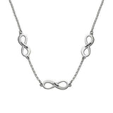 925 Sterling Silver Personalized Infinity Love Engravable Name Necklace Adjustable 16”-20”