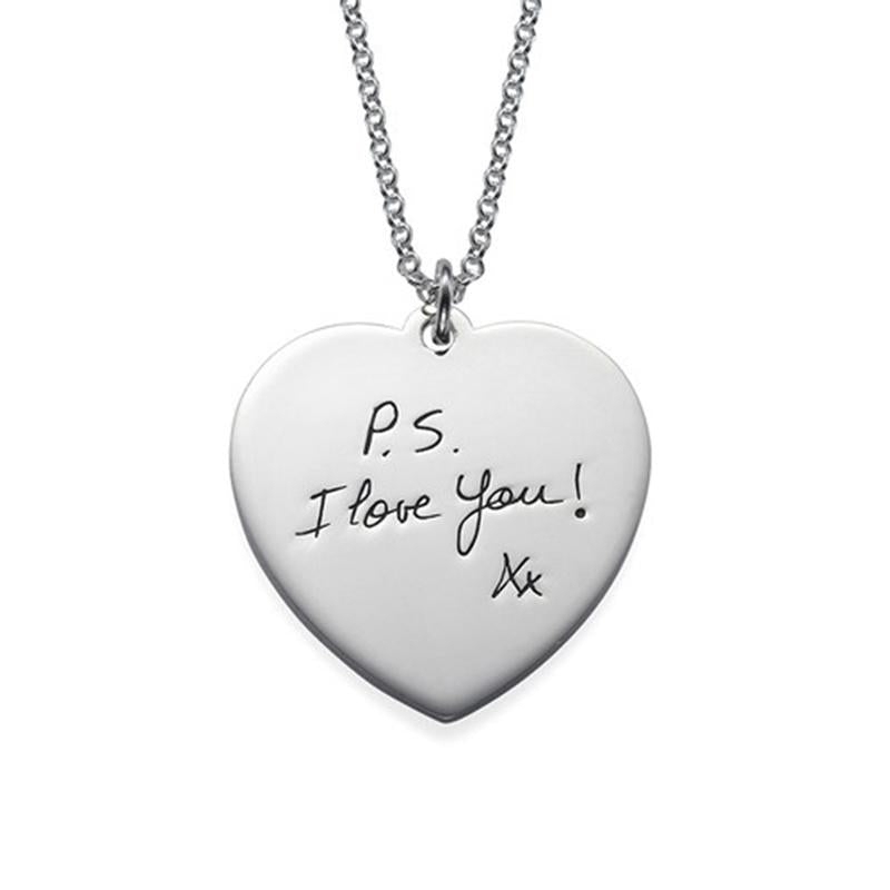 Forever In My Heart 925 Sterling Silver Personalized Heart Necklace Adjustable 16”-20”