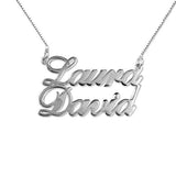 Personalized Double Name Pendant Necklace