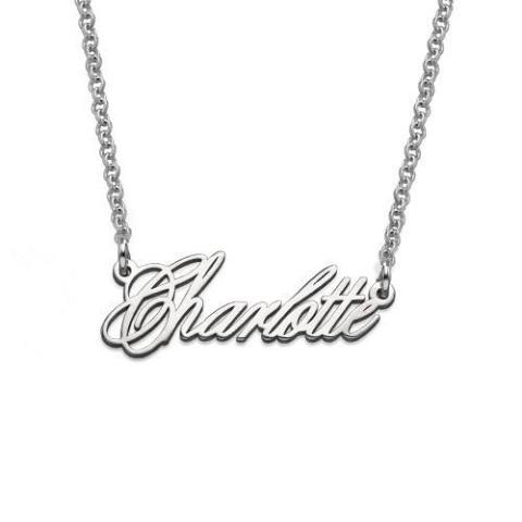 925 Sterling Silver/Copper Personalized Tiny Name Necklaces Chain 18"