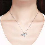 S925 Sterling Silver Pearl Mermaid's tears Necklace  For Girls