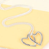 925 Sterling Silver Personalized Heart To Heart  Engravable Necklace-Adjustable 16”-20”