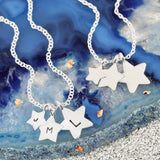 925 Sterling Silver Personalized Starry Star Engranable Necklace-Adjustable 16”-20”