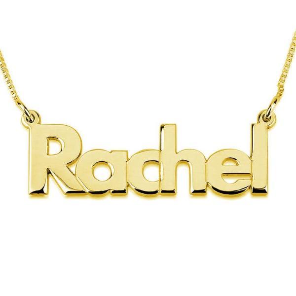 Personalized Bold Name Necklace Adjustable Chain 16”+2"