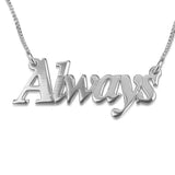 925 Sterling Silver Personalized Stylish Name Necklace Adjustable Chain 16”-20"