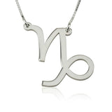 Capricorn Zodiac 925 Sterling Silver Personalized Engraved Necklace Adjustable 16”-20”
