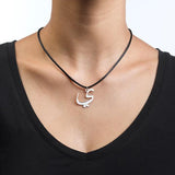925 Sterling Silver Personalized Arabic Letter Necklace Adjustable 16”-20”