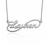 925 Sterling Silver Personalized Single Infinity Necklace Adjustable 16”-20” - 925 Sterling Silver OEM And Customization