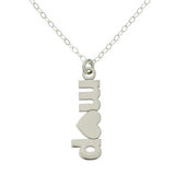 925 Sterling Silver Personalized Double Initial Plate With A Heart Necklace 18” - 925 Sterling Silver OEM And Customization