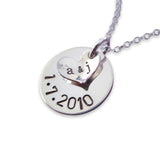 925 Sterling Silver Personalized A Date to Remember Charm Necklace Adjustable 16”-20” - 925 Sterling Silver OEM And Customization
