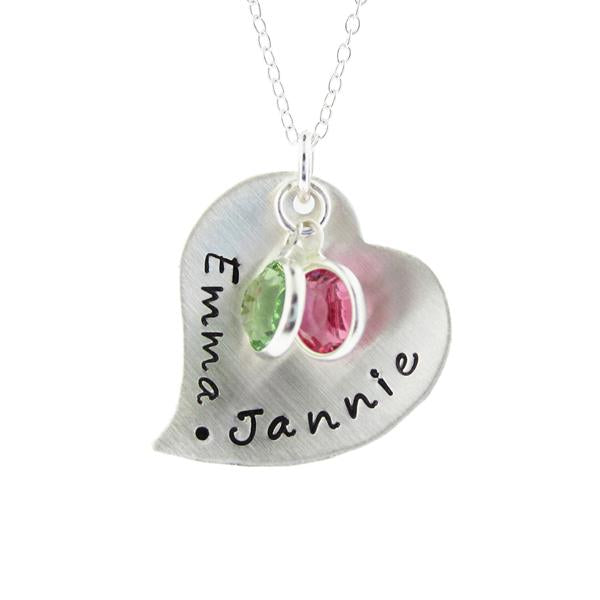 925 Sterling Silver Personalized Heart Pendant Necklace Adjustable 16”-20” - 925 Sterling Silver OEM And Customization