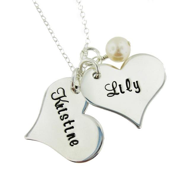 925 Sterling Silver Personalized Double Sweets Engraved Necklace Adjustable 16”-20” - 925 Sterling Silver OEM And Customization