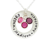 925 Sterling Silver Personalized Circle Engraved Necklace  Adjustable 16”-20” - 925 Sterling Silver OEM And Customization