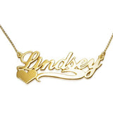 Personalized Name Necklaces with Heart Adjustable 16”-20” - 925 Sterling Silver OEM And Customization