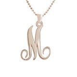 925 Sterling Silver Personalized Single Initial Necklace Adjustable 16”-20” - 925 Sterling Silver OEM And Customization