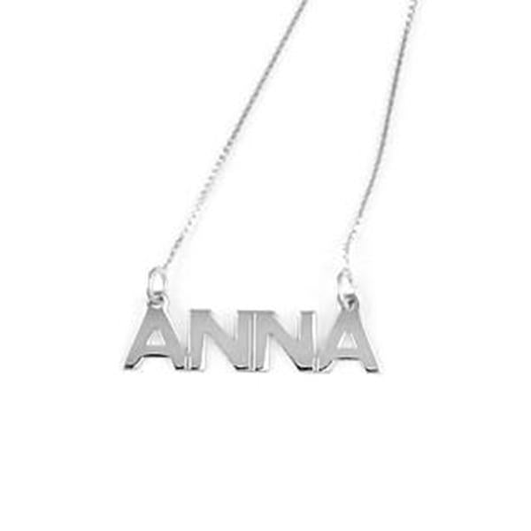 Personalized Capital Name Necklace Adjustable 16”-20” - 925 Sterling Silver OEM And Customization