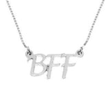 925 Sterling Silver Personalized Best Friend Necklace Adjustable 16”-20” - 925 Sterling Silver OEM And Customization