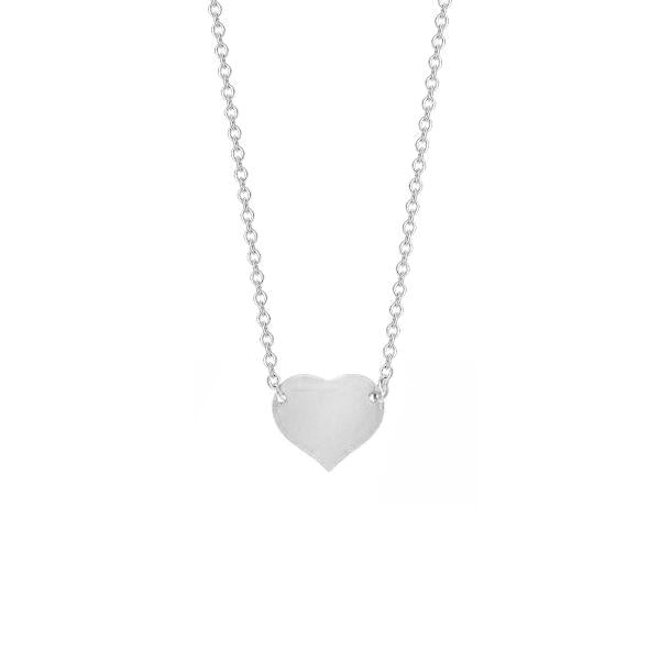 925 Sterling Silver Personalized Heart Necklace Adjustable 16-20" - 925 Sterling Silver OEM And Customization