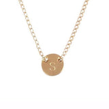 925 Sterling Silver Personalized Fine Chain Through Tiny Disc Necklace Adjustable 16-20" - 925 Sterling Silver OEM And Customization