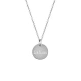 925 Sterling Silver Personalized Single Large Disc Necklace Adjustable 16-20" - 925 Sterling Silver OEM And Customization