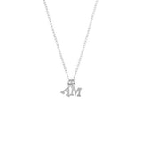 925 Sterling Silver Personalized Alphabet City Necklace - Two Letters Adjustable 16”-20” - 925 Sterling Silver OEM And Customization