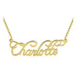 "Charlotte" Style 14K Personalized Name Necklace Adjustable 16”-20”