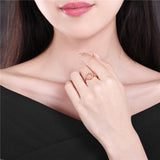925 Silver Rose Gold Plating Fashion Ring for girls