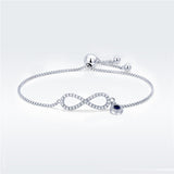 S925 Sterling Silver Zircon  Fashion Infinity Bracelets