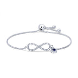  Silver Zircon  Fashion Infinity Bracelets