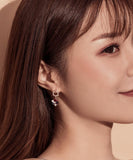 925 Sterling Silver  Dazzling CZ Ear Clip Earrings Love Drop Earrings  Birthday Gift for Woman Girls and Lover