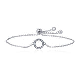 S925 Sterling Silver Adjustable Bracelet Small Circle Bracelets