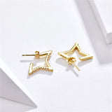 925 Sterling Silver Plated Gold  Struggle Of Life Stud Earrings