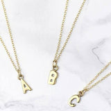925 Sterling silver/Copper Personalized Custom Tiny Gold Initial Necklace Adjustable 18”
