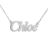 Custom 925 Sterling Silver Name Necklace Adjustable 16”-20”