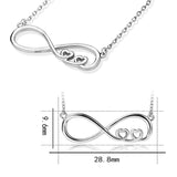 925 sterling silver simple design heart infinity necklaces & pendants diy fashion jewelry making for women gift