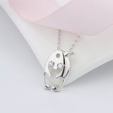 925 Sterling Silver cute penguin pendant chain Clear Zircon Animal necklace for Women fashion Valentine Jewelry Gifts