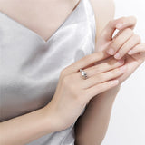 925 Sterling silver Forever in my heart cremation urn open size adjustable Finger rings for Women memorial Jewelry