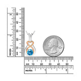 925 sterling silver Tears of love pendant heart shape blue Zircon Necklace for women fashion Jewelry gift