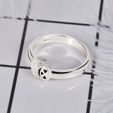 New 925 Sterling silver Fashion Skull finger rings with Clear CZ for Women Halloween party Jewelry gift free ship